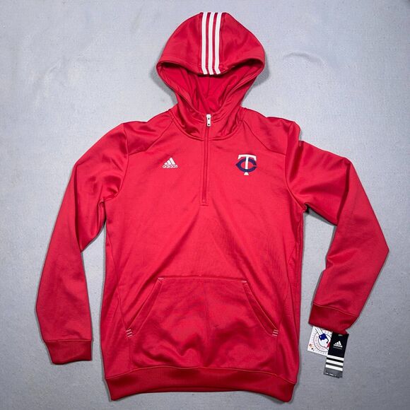 Minnesota‎ Twins Adidas Hoodie Sweatshirt Youth Extra Large Red NWT - Picture 1 of 11